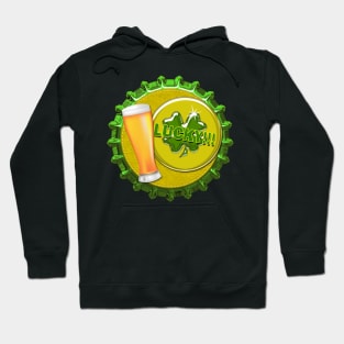 St. Patrick's Day Beer Lucky Magnet and Sticker by Cherie(c)2022 Hoodie